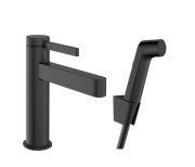 Смеситель для раковины Hansgrohe Finoris с гигиеническим душем черный матовый хром 76210340