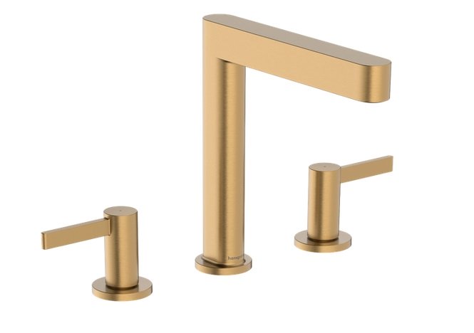 Змішувач для раковини Hansgrohe Finoris на 3 отвори бронза матова 76034140