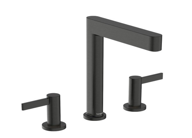 Смеситель для раковины Hansgrohe Finoris на 3 отверстия черный матовый хром 76034340