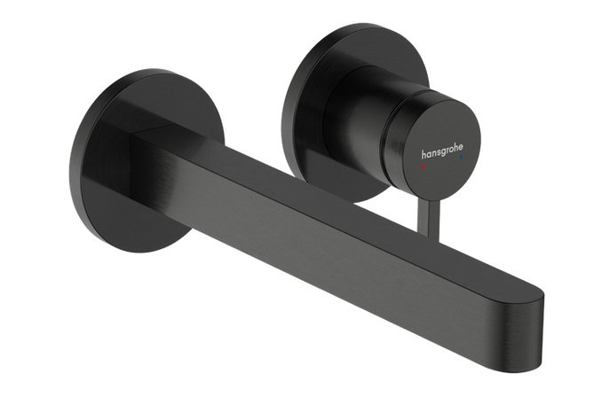 Змішувач для раковини Hansgrohe Finoris настінний чорний матовий хром 76050340