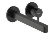 Смеситель для раковины Hansgrohe Finoris настенный черный матовый хром 76050340