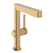 Смеситель для раковины Hansgrohe Finoris с выдвижной лейкой бронза матовая 76063140