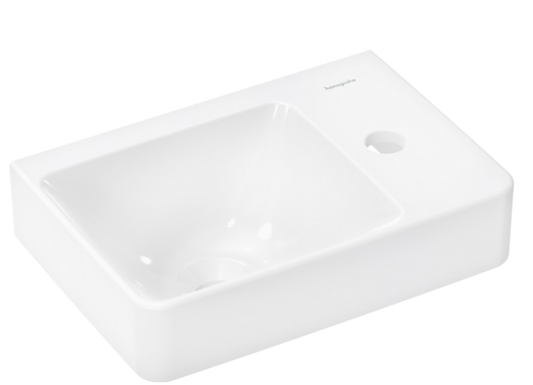 Раковина для ванной Hansgrohe Xelu Q 36х25 см полка справа керамика белый 60314450