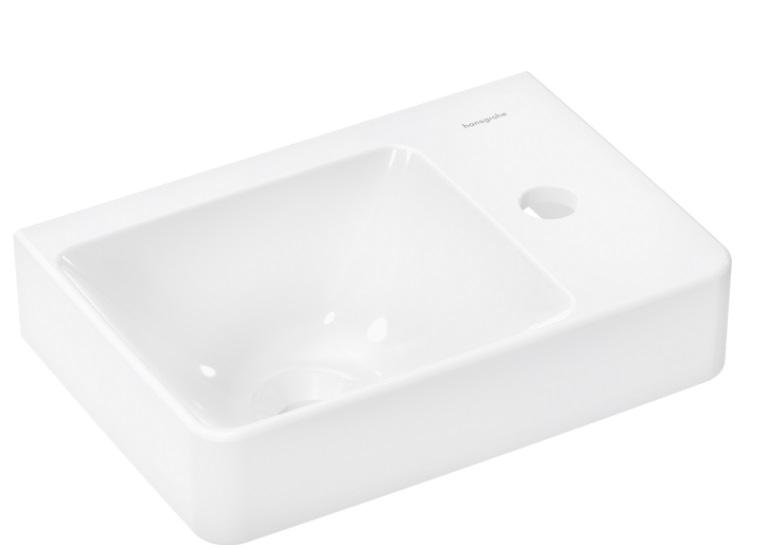 Раковина для ванной Hansgrohe Xelu Q 36х25 см полка справа керамика белый 60314450