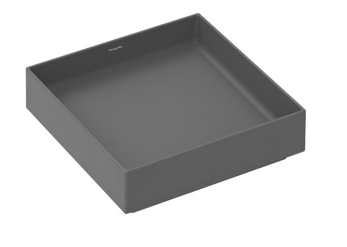 Раковина для ванної Hansgrohe Xuniva Evo E 40х40 см кераміка сланцево-сірий матовий 60324760