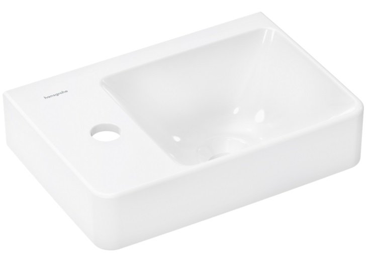 Раковина для ванной Hansgrohe Xelu Q 36х25 см полка слева керамика белый 60315450