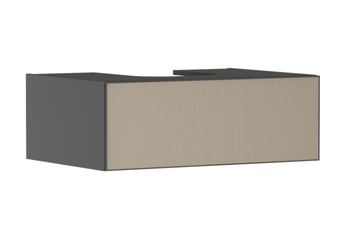 Тумба под раковину подвесная Hansgrohe Xevolos E 78х55,5 см сланцево-серый матовый/узорчатая бронза 54312390