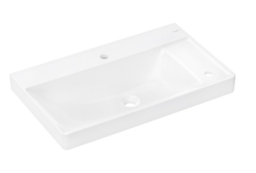 Раковина для ванной Hansgrohe Xelu Q 80х48 см полка справа керамика белый 60319450