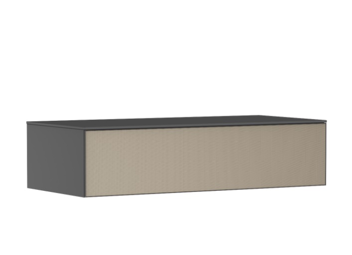 Шкафчик для ванной Hansgrohe Xevolos E подвесной 118х55,5 см сланцево-серый матовый/узорчатая бронза 54327390