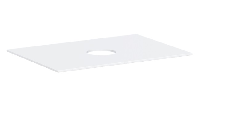 Стільниця під раковину Hansgrohe Xevolos E 78х55 з вирізом у центрі МДФ матовий білий 54328700