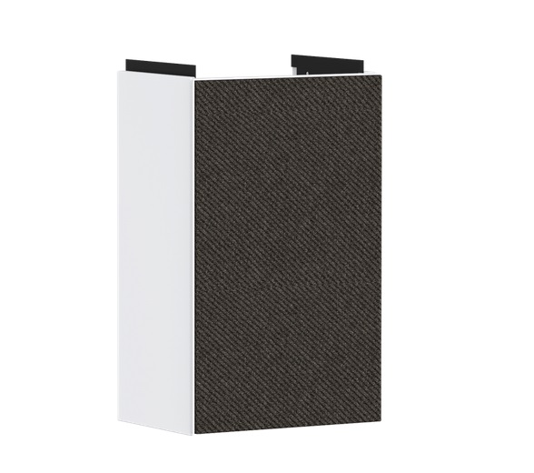 Тумба под раковину подвесная Hansgrohe Xevolos E 34х25 см петли справа матовый белый/текстиль темно-серый 54169660