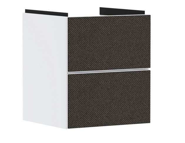 Тумба під раковину підвісна Hansgrohe Xevolos E 48х47,5 см матовий білий/текстиль темно-сірий 54172660
