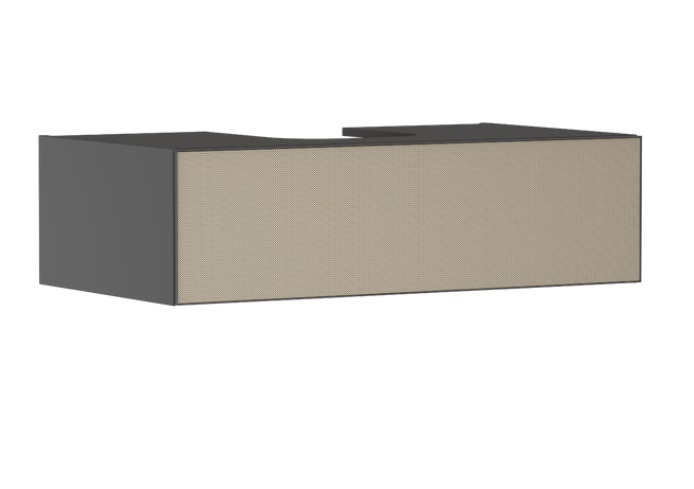 Тумба под раковину подвесная Hansgrohe Xevolos E 98х55,5 см сланцево-серый матовый/узорчатая бронза 54315390