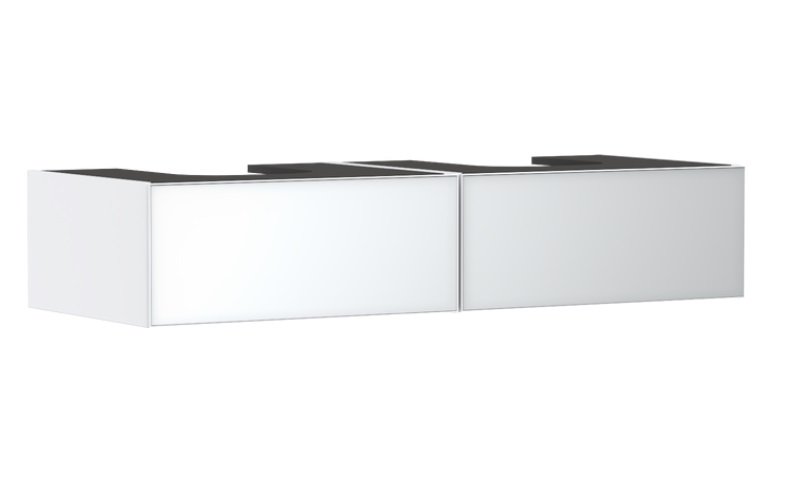 Тумба під раковину підвісна Hansgrohe Xevolos E 137х55, 5 см матовий білий/білий 54316320