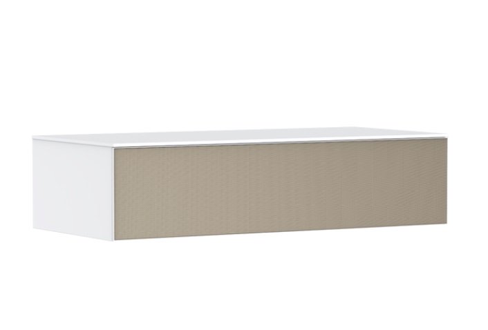 Шафка для ванної Hansgrohe Xevolos E підвісна 118х55,5 см матовий білий/візерункова бронза 54325390