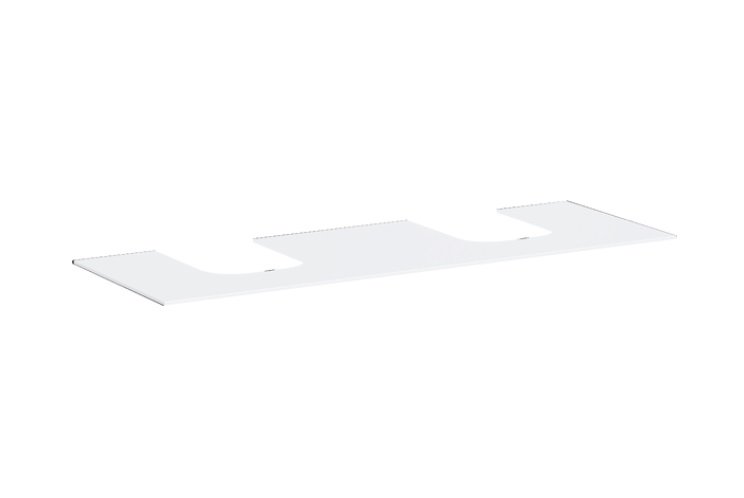 Стільниця під раковину Hansgrohe Xevolos E 157х55 з 2 вирізами МДФ матовий білий 54335700