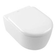 Унитаз подвесной Villeroy & Boch Skyla 37х53 см с крышкой санитарная керамика альпийский белый 5656CL01 + 8M81S101