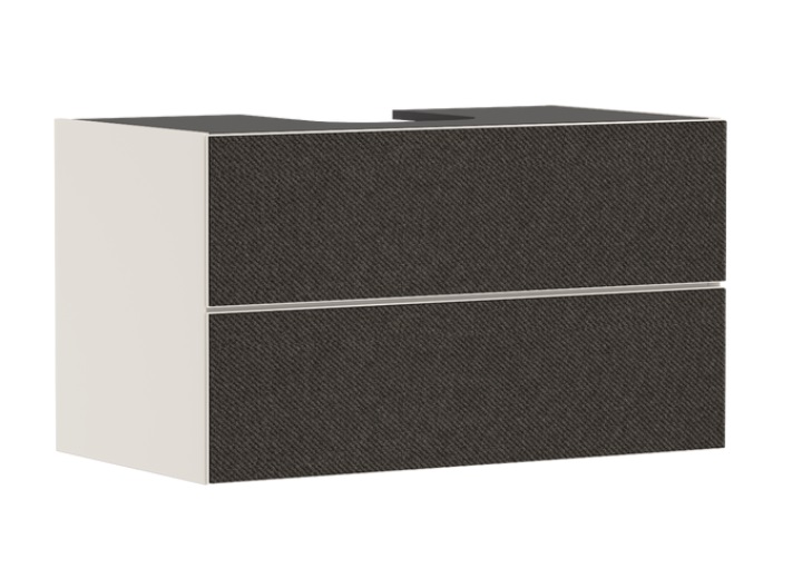 Тумба под раковину подвесная Hansgrohe Xevolos E 98х55,5 см песочно-бежевый матовый/текстиль темно-серый 54191660