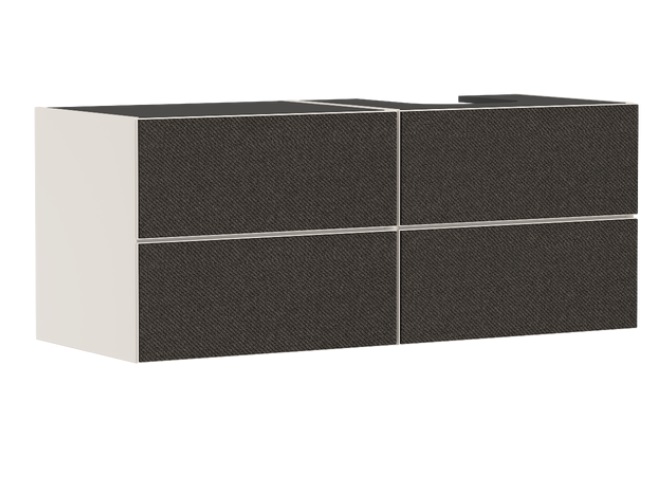 Тумба под раковину подвесная Hansgrohe Xevolos E 157х55,5 см песочно-бежевый матовый/текстиль темно-серый 54240660