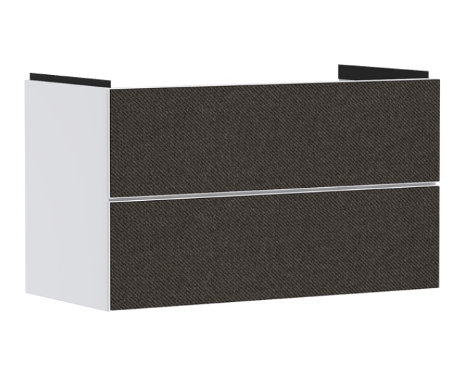 Тумба под раковину подвесная Hansgrohe Xevolos E 98х47,5 см матовый белый/текстиль темно-серый 54181660