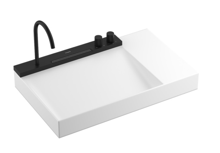 Раковина для ванной Hansgrohe Avalegra AquaUnit 78х47,5 см со смесителем черный матовый 22473670