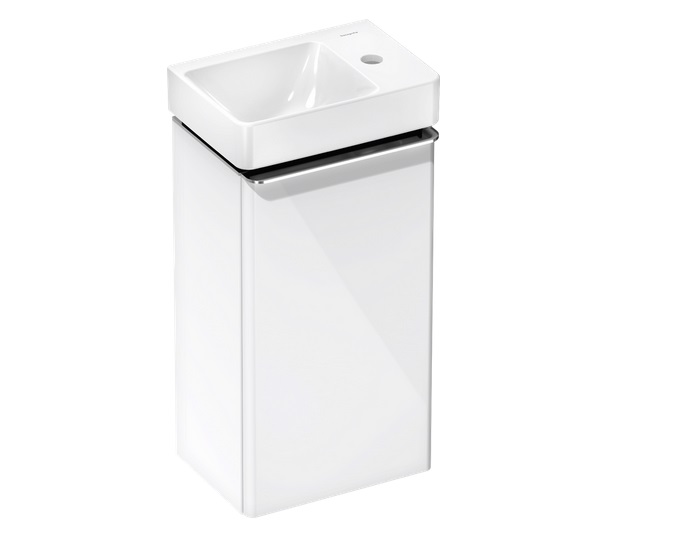 Тумба Hansgrohe Xelu Q с раковиной 36х26,5 см петли справа МДФ белый глянцевый 54365000