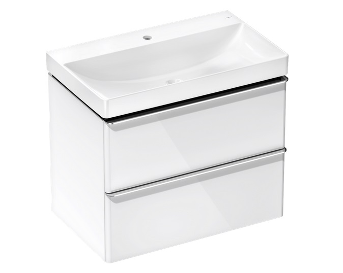 Тумба Hansgrohe Xelu Q с раковиной 80х48 см МДФ белый глянцевый 54374000