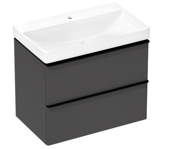 Тумба Hansgrohe Xelu Q із раковиною 80х48 см МДФ матовий сірий 54375670