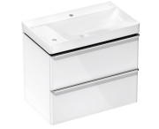 Тумба Hansgrohe Xelu Q с раковиной 80х48 см полка слева МДФ белый глянцевый 54377000