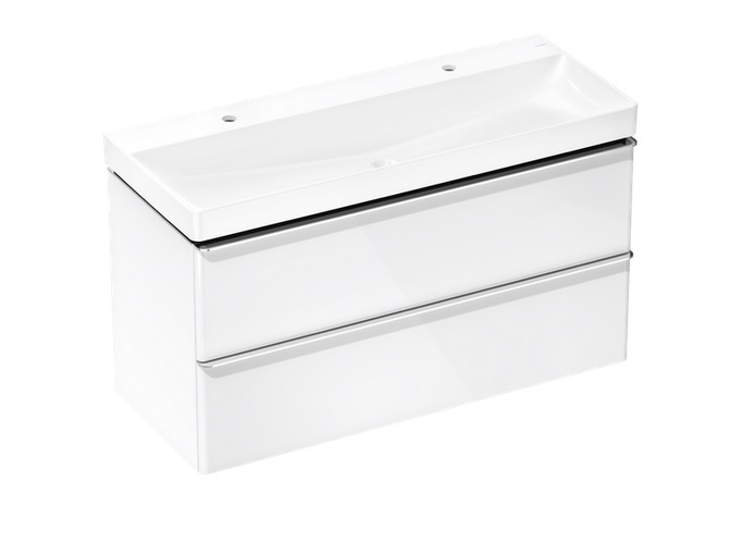 Тумба Hansgrohe Xelu Q с раковиной 120х48 см МДФ белый глянцевый 54386000