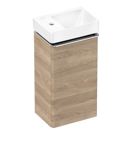 Тумба Hansgrohe Xelu Q с раковиной 36х26,5 см петли слева МДФ натуральный дуб 54364000