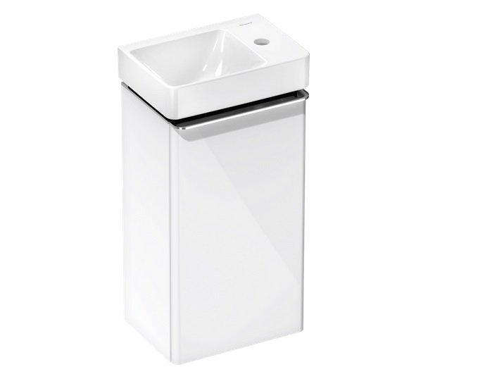 Тумба Hansgrohe Xelu Q с раковиной 36х26,5 см петли справа МДФ белый глянцевый 54365000