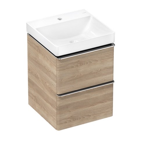 Тумба Hansgrohe Xelu Q с раковиной 50х48 см МДФ натуральный дуб 54370000