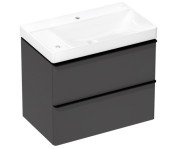 Тумба Hansgrohe Xelu Q з раковиною 80х48 см полиця зліва МДФ матовий сірий 54378670