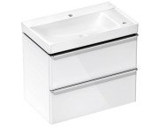 Тумба Hansgrohe Xelu Q із раковиною 80х48 см полиця праворуч МДФ білий глянсовий 54380000