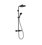 Душова система Hansgrohe Activera S 240 1jet EcoSmart+ із термостатом Ecostat Fine Varia чорний матовий 28083670