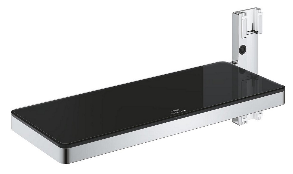 Полочка для ванной Grohe Rainshower Aqua металл/стекло черный/хром 101677KI00