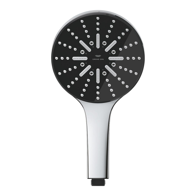 Душевая лейка Grohe Rainshower Aqua 130 мм 3-режимная хром/черный 101676KI00