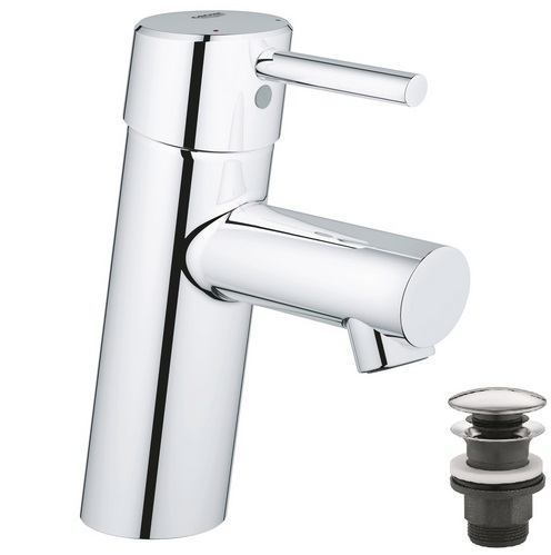 Змішувач для раковини Grohe Concetto S-Size з натискним донним клапаном хром 23931001
