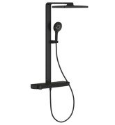 Душова стійка Grohe Rainshower Aqua Pure з термостатом фантомний чорний 100962KF00