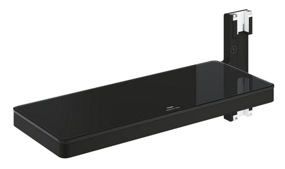 Полиця для ванної Grohe Rainshower Aqua метал/скло фантомний чорний 101677KF00