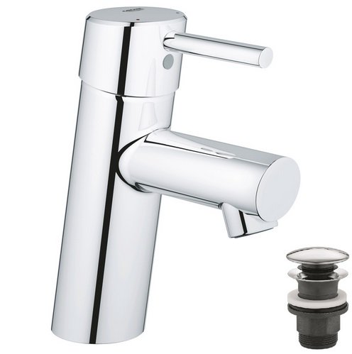 Смеситель для раковины Grohe Concetto S-Size с нажимным донным клапаном хром 23931001