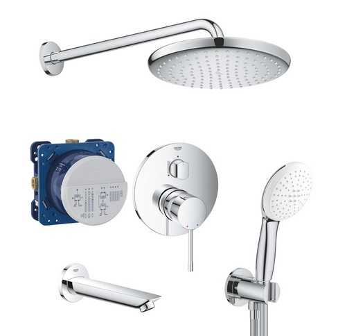 Душова система прихованого монтажу Grohe Essence з верхнім душем Tempesta 250 хром UA26417SC1