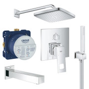 Душевая система скрытого монтажа Grohe Eurocube с верхним душем Tempesta 250 Cube хром UA26417SC2