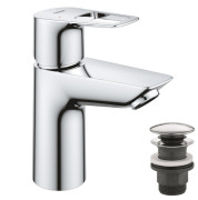 Смеситель для раковины Grohe BauLoop S-Size с нажимным донным клапаном хром 23878001