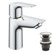 Змішувач для раковини Grohe BauEdge S-Size з натискним донним клапаном хром 23895001
