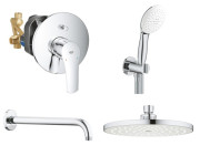 Душова система прихованого монтажу Grohe Eurosmart з верхнім душем New Tempesta Cosmopolitan 200 хром UA25183004U