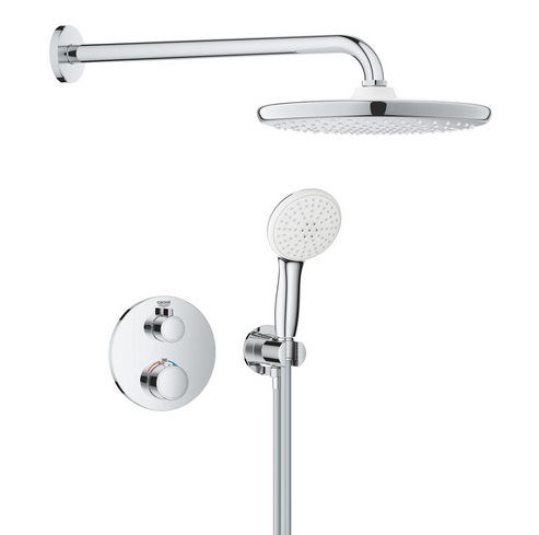 Душевая система скрытого монтажа Grohe Grohtherm с верхним душем Tempesta 250 хром 1039960000