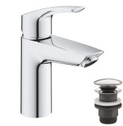 Смеситель для раковины Grohe Eurosmart S-Size с нажимным донным клапаном хром 23922003