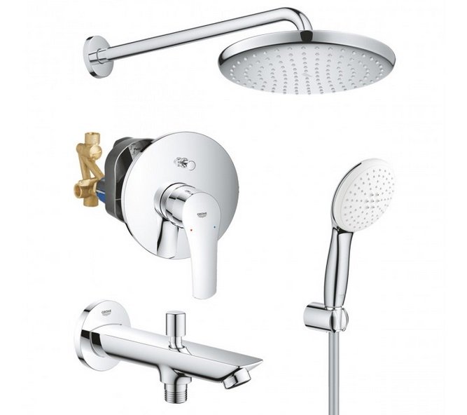 Душевая система скрытого монтажа Grohe Eurosmart с верхним душем Tempesta 250 хром UA26415SC11